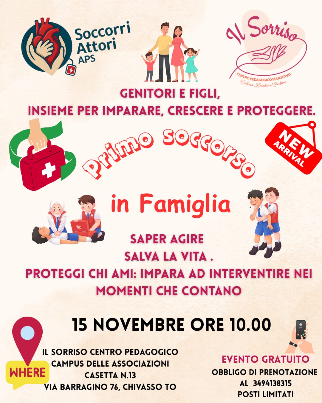 PRIMO SOCCORSO IN FAMIGLIA IL SORRISO
